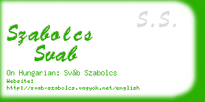 szabolcs svab business card