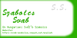 szabolcs svab business card